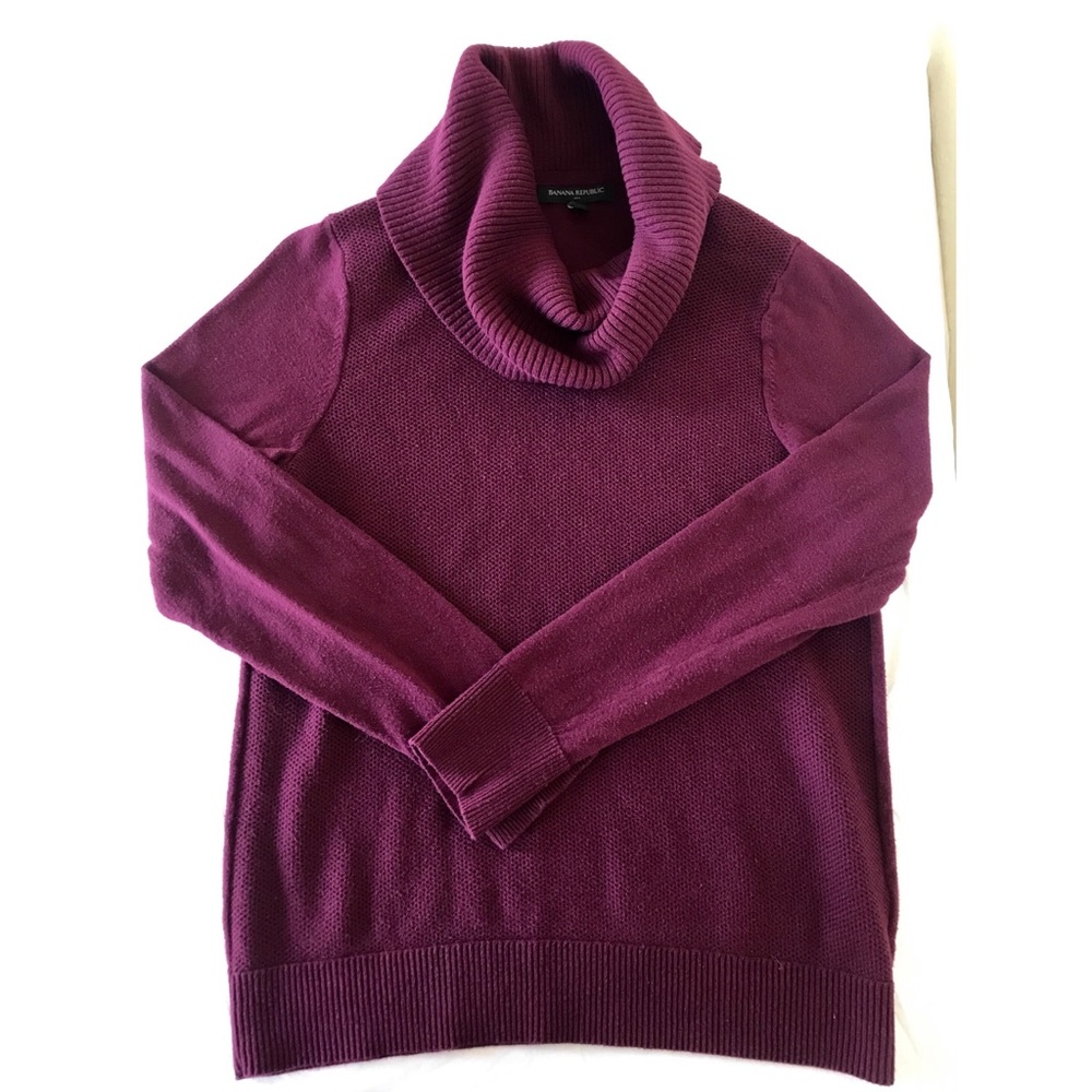 Purple Roll Neck Banana Republic Sweater